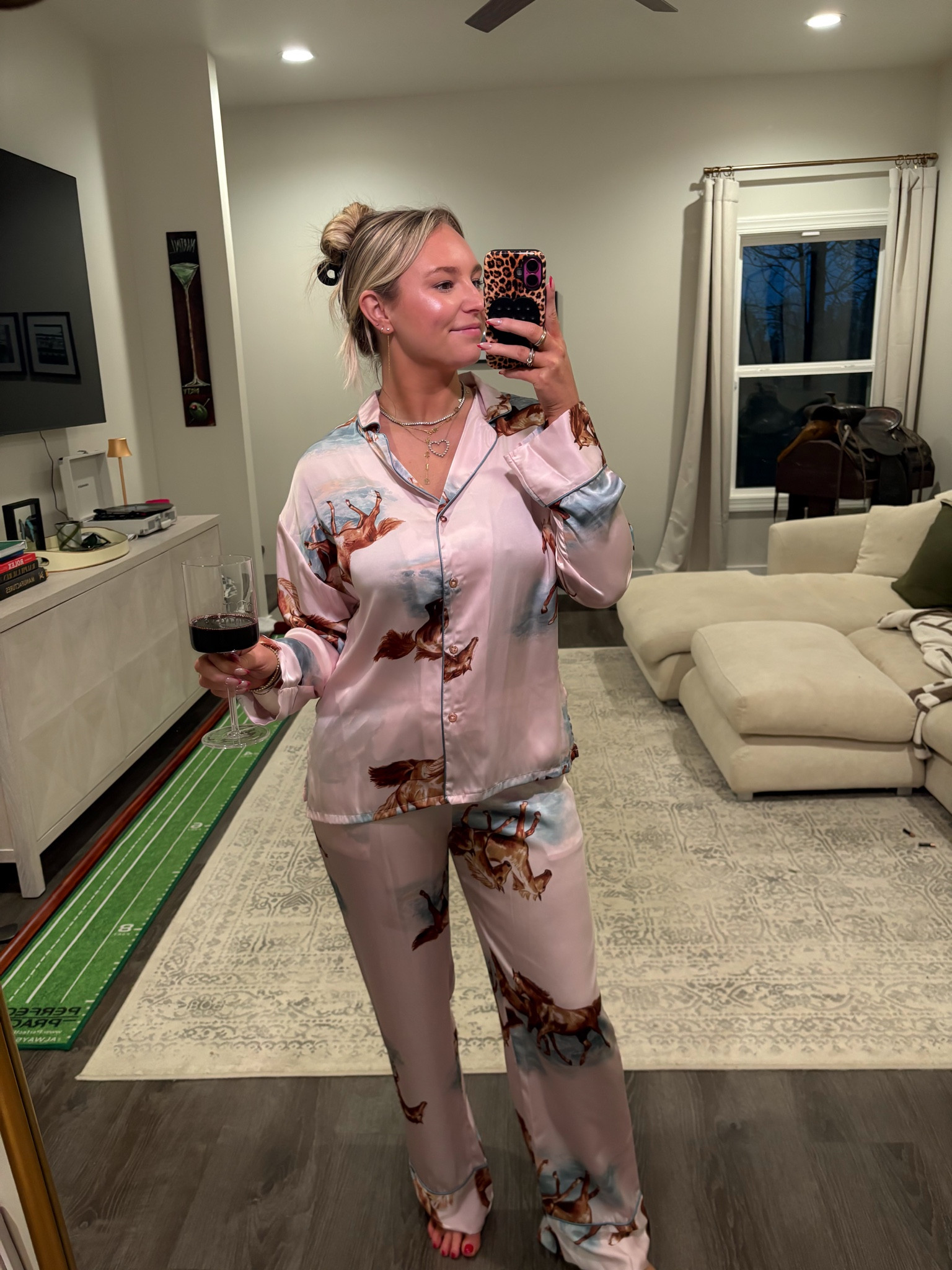 Western pjs! Wearing a size M 