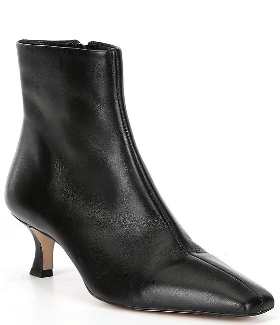 Palmero Leather Snip Toe Kitten Heel Booties | Dillard's