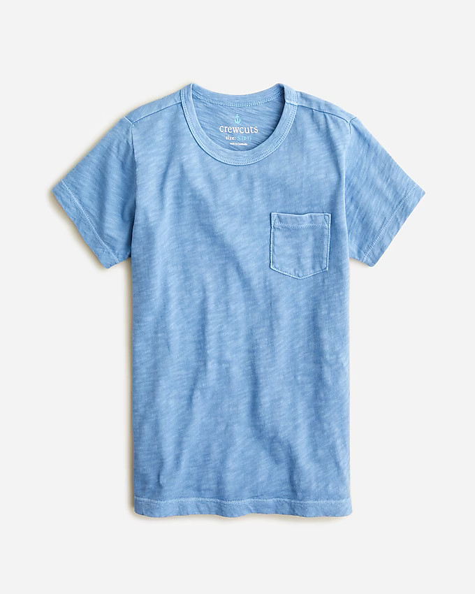 Kids' garment-dyed pocket T-shirt | J. Crew US