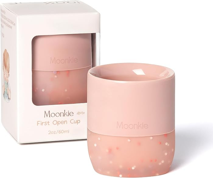 Moonkie Silicone Baby Cup 4 Months+ | Tiny Open Training Cup for Infants with Confetti Sprinkles ... | Amazon (US)