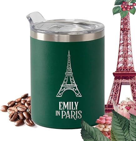 VAHDAM Emily in Paris Stainless Steel Tumbler (350ml/10.1oz) Green | Vacuum Insulated, Double Wal... | Amazon (US)