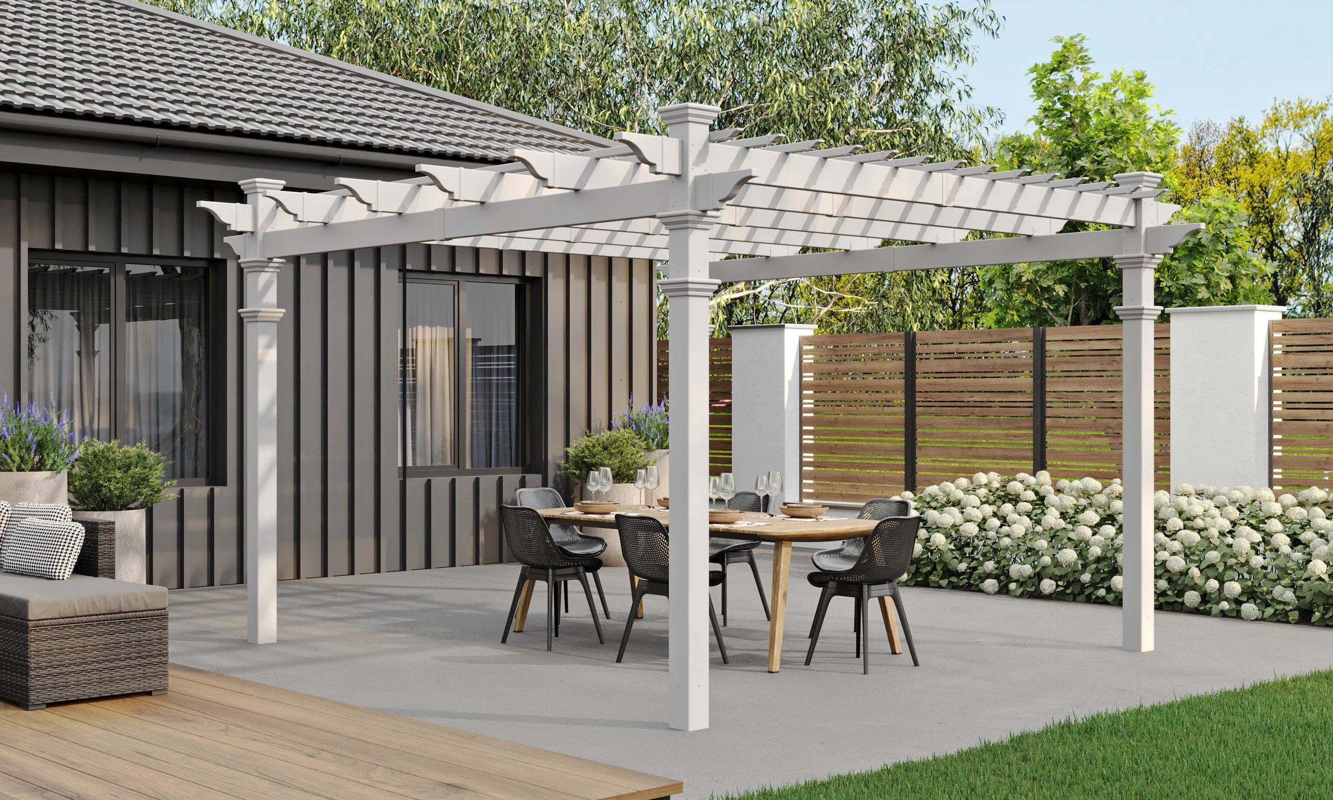 Coppell Vinyl Pergola | Wayfair North America