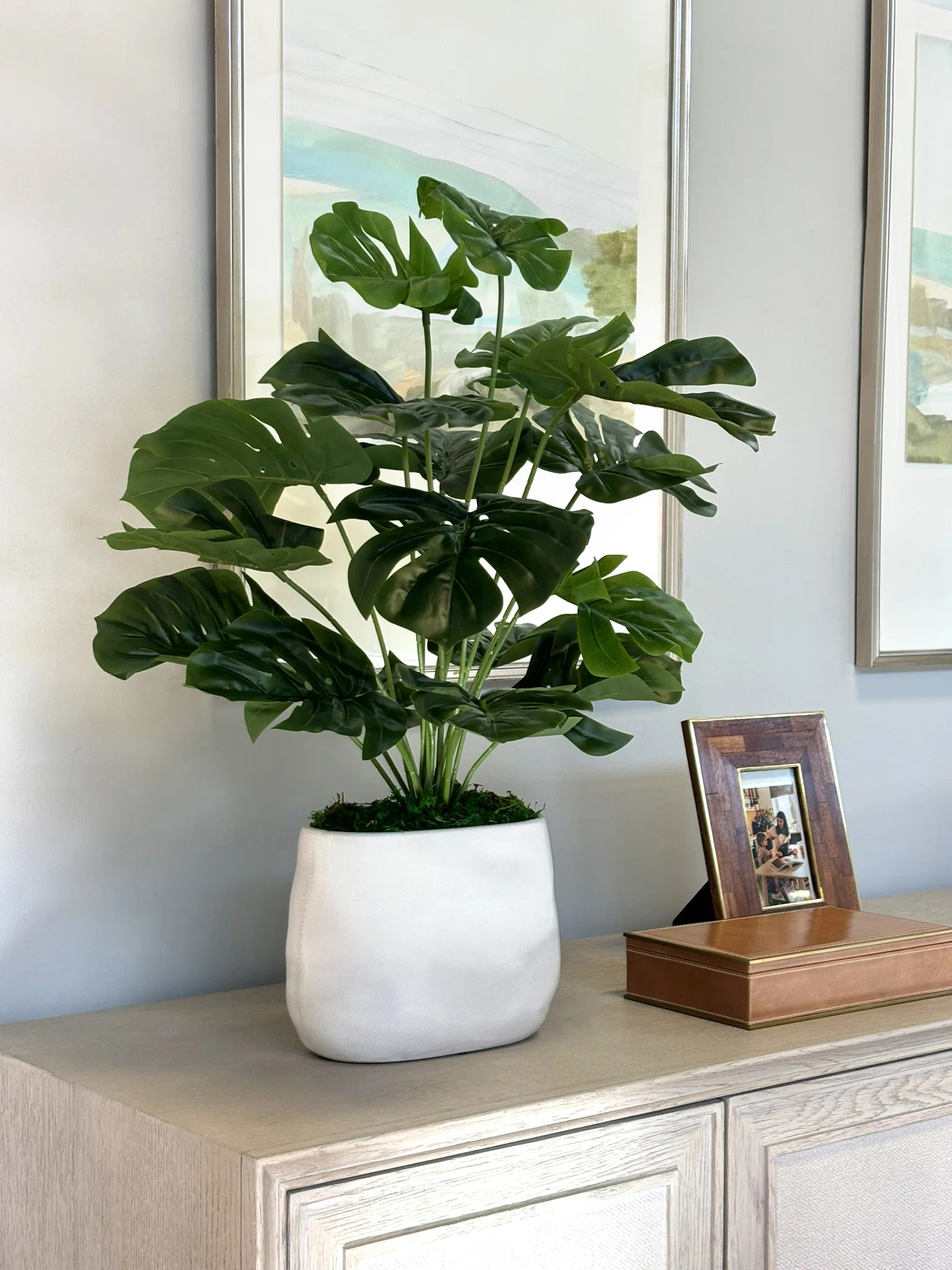 25'' Faux Philodendron Plant in Ceramic Pot | Wayfair North America