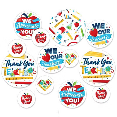 Big Dot of Happiness Thank You Teachers - Teacher Appreciation Giant Circle Confetti - Party Decorations - Large Confetti 27 Count | Target