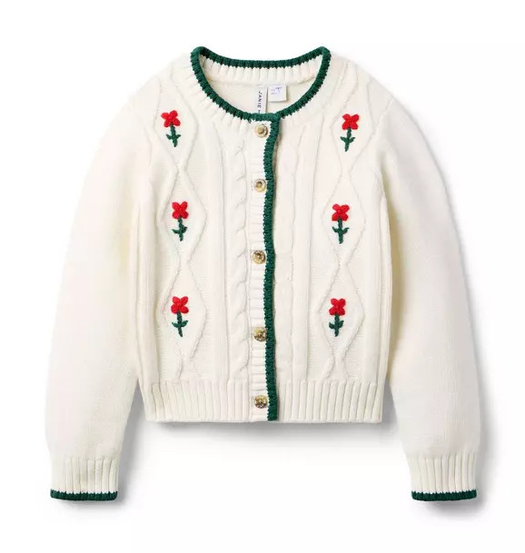 The Embroidered Floral Cardigan | Janie and Jack