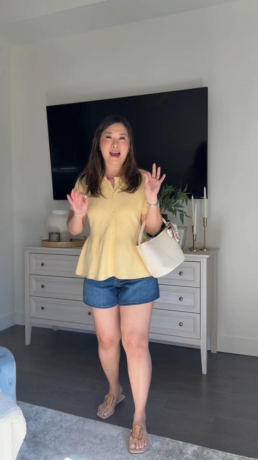 Amazon Summer Outfit 
Top: Medium
Shorts: 29