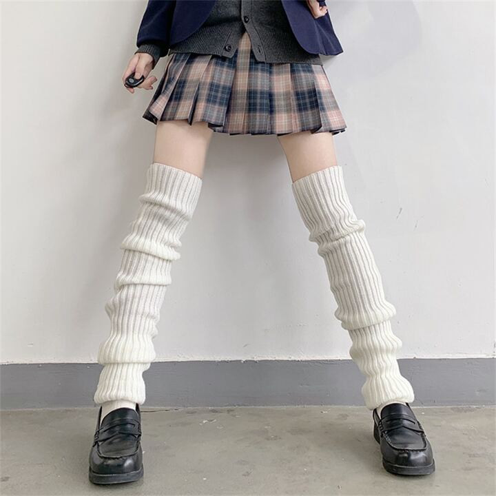 70cm Thickened And Lengthened Japanese Style Jk Lady's Winter Knitted Stockings | SHEIN