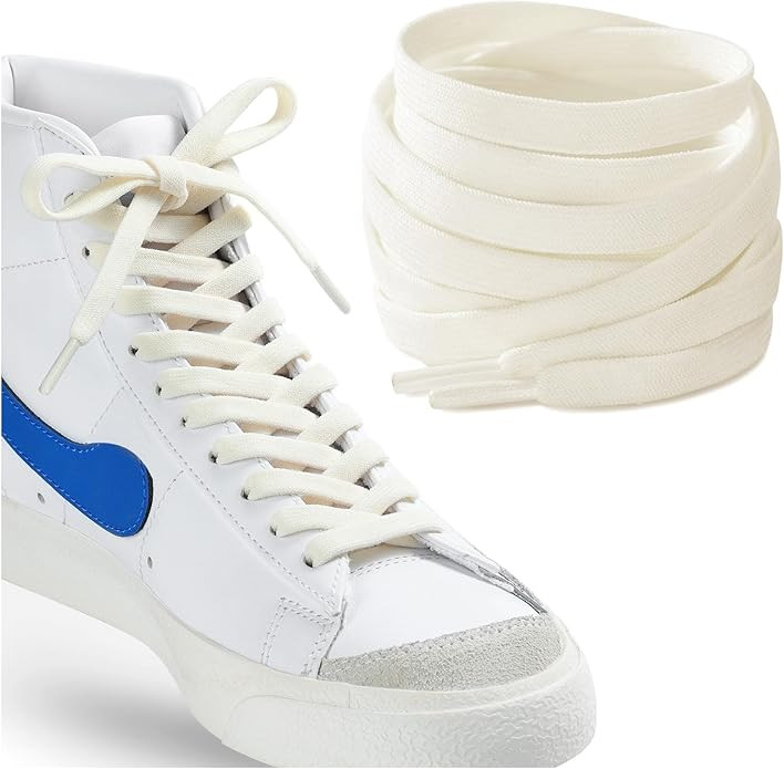 Stepace 2 Pairs 5/16" Flat Elastic Shoe Laces Sneaker Stretchy Shoestrings Double Layer Replaceme... | Amazon (US)