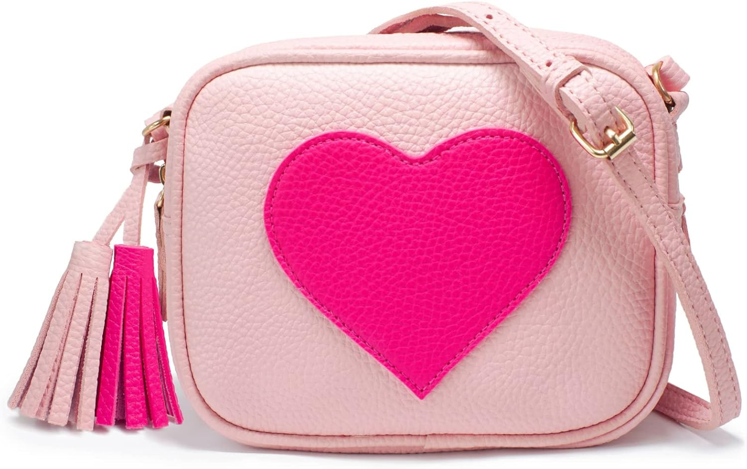 Girls Crossbody Purse for Kids Women Leather Roomy Bag with Tassel Adjustable Straps Design in It... | Amazon (US)