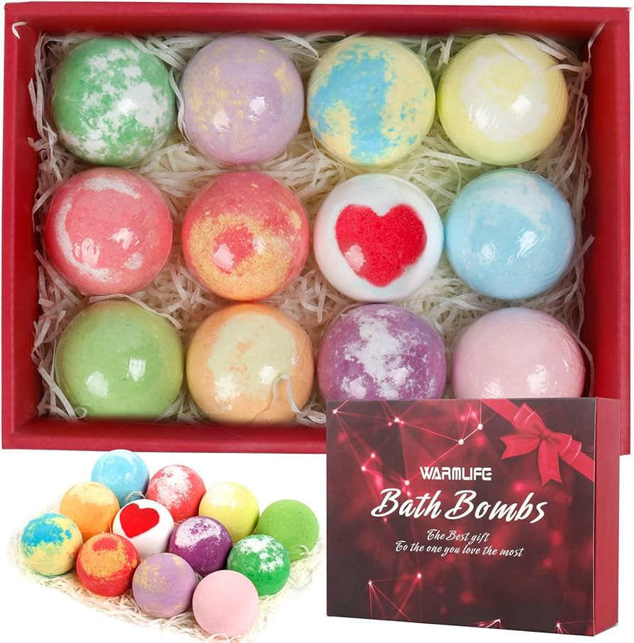 Bath Bombs for Women and Kids with 12 Pure Scents - Ideal Spa & Birthday Gifts for Women, Relaxat... | Amazon (US)