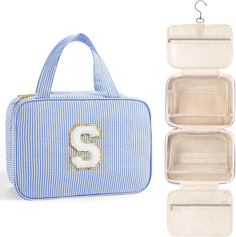 TOPEAST Travel Toiletry Bag Makeup Bag - Hanging Toiletry Bag for Women, Portable Toiletries Trav... | Amazon (US)