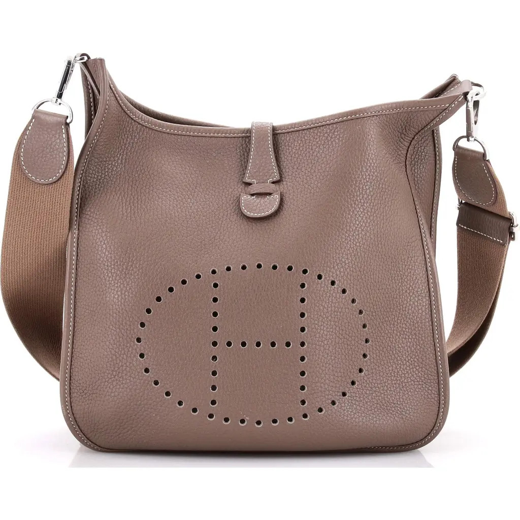 Pre-Owned Hermes Evelyne Bag Gen III Clemence PM in Etoupe at Nordstrom, Size Small | Nordstrom