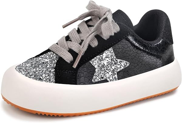Girls Sneakers Glitter Tennis Shoes Lightweight Non-Slip Running Walking Shoes for Toddler/Little Kid/Big Kid | Amazon (US)