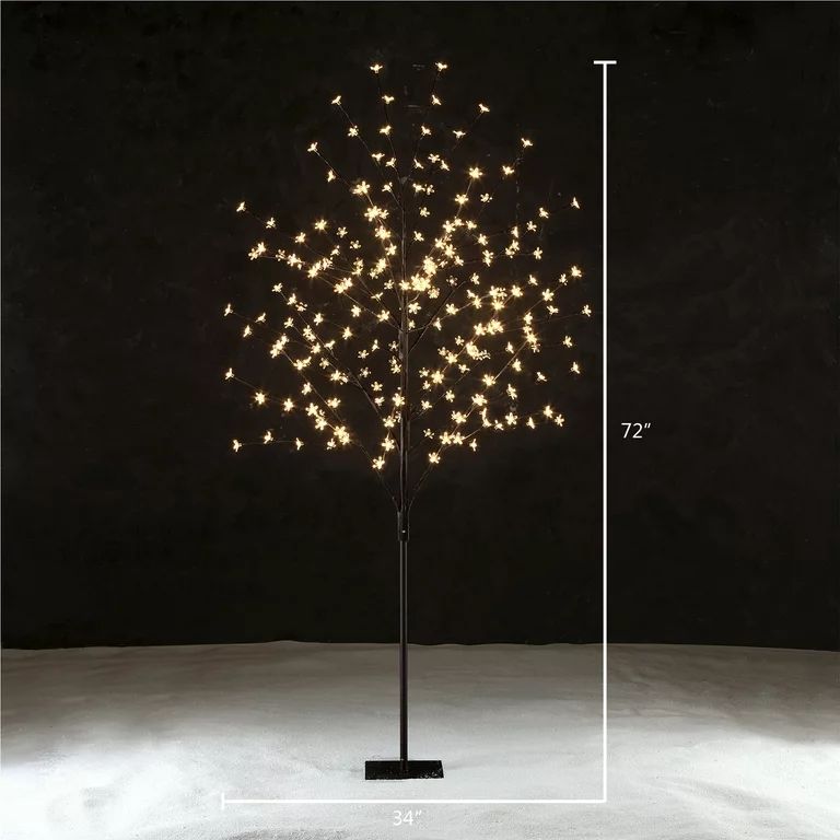 Pre-Lit Warm White LED Cherry Blossom Tree, 6 ft, by Holiday Time | Walmart (US)