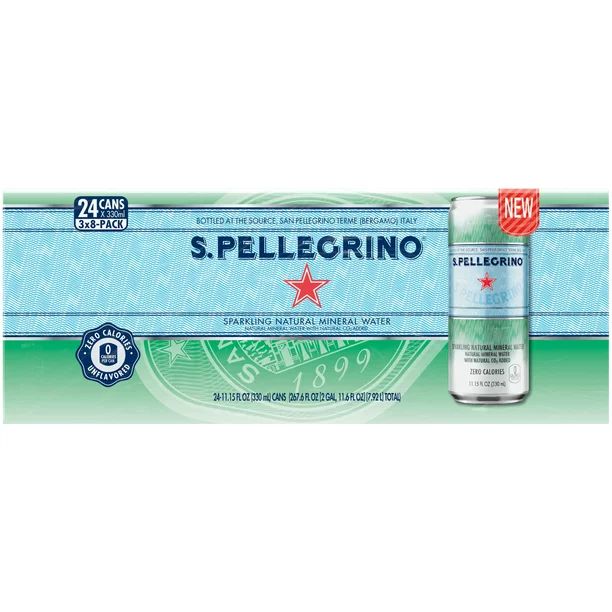 S.Pellegrino Sparkling Natural Mineral Water 267.6 fl oz - Walmart.com | Walmart (US)
