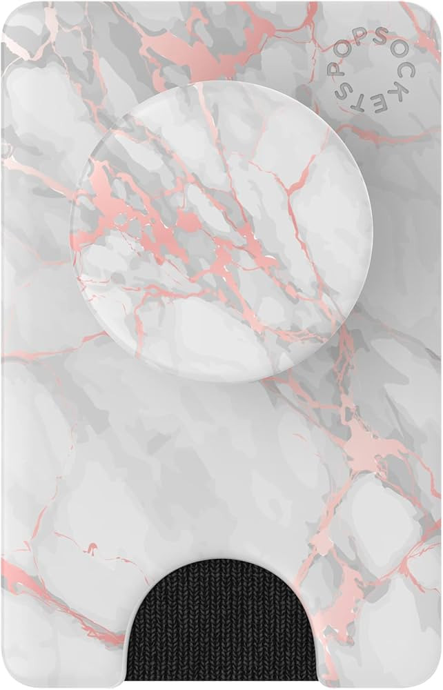 PopSockets Phone Wallet with Expanding Phone Grip, Phone Card Holder, Graphic PopWallet - Rose Go... | Amazon (US)