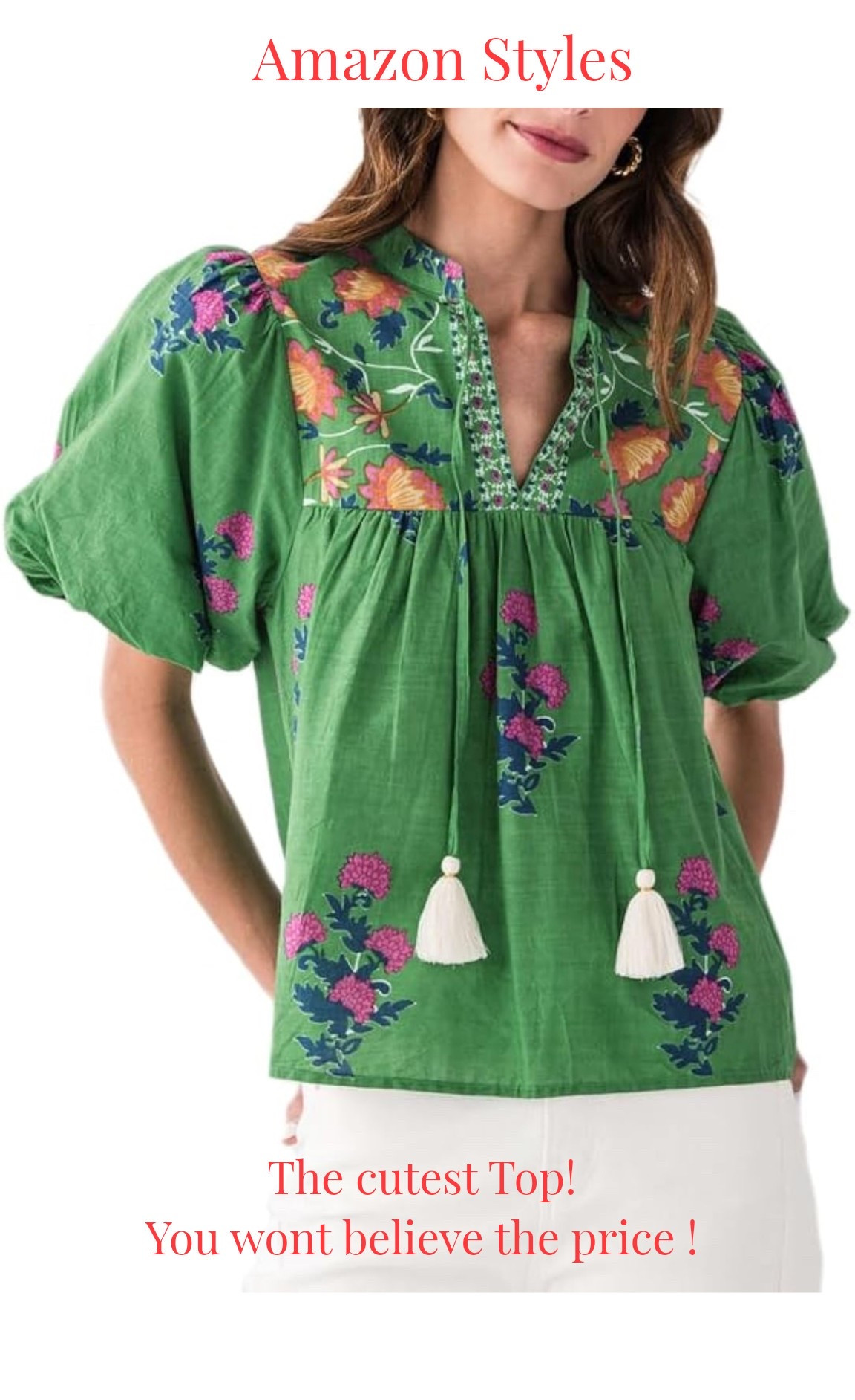 Women Summer Boho Puff Sleeve Shirt Floral Print Short Sleeve with Tie Neck Loop
So cute and you won’t believe the price!! 


#LTKootd #LTKSeasonal #LTKgrwm