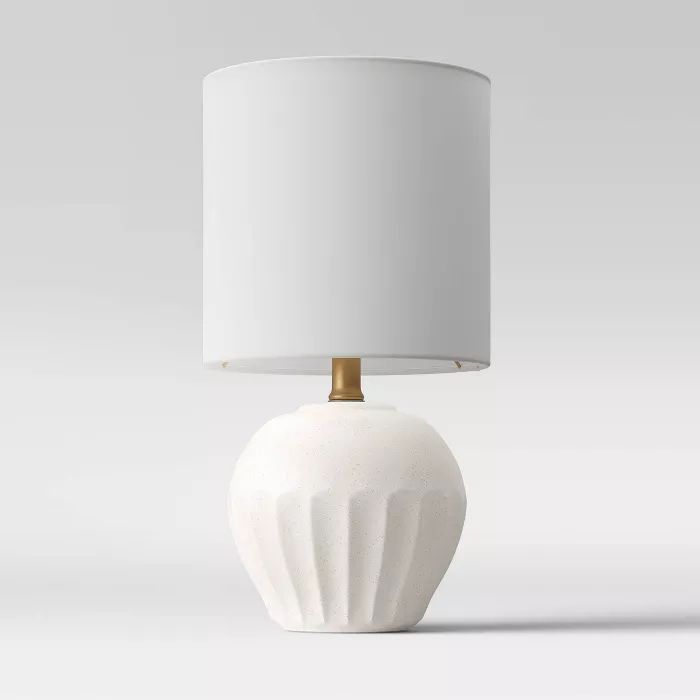 Ceramic Scalloped Accent Lamp Aged White  - Opalhouse™ | Target