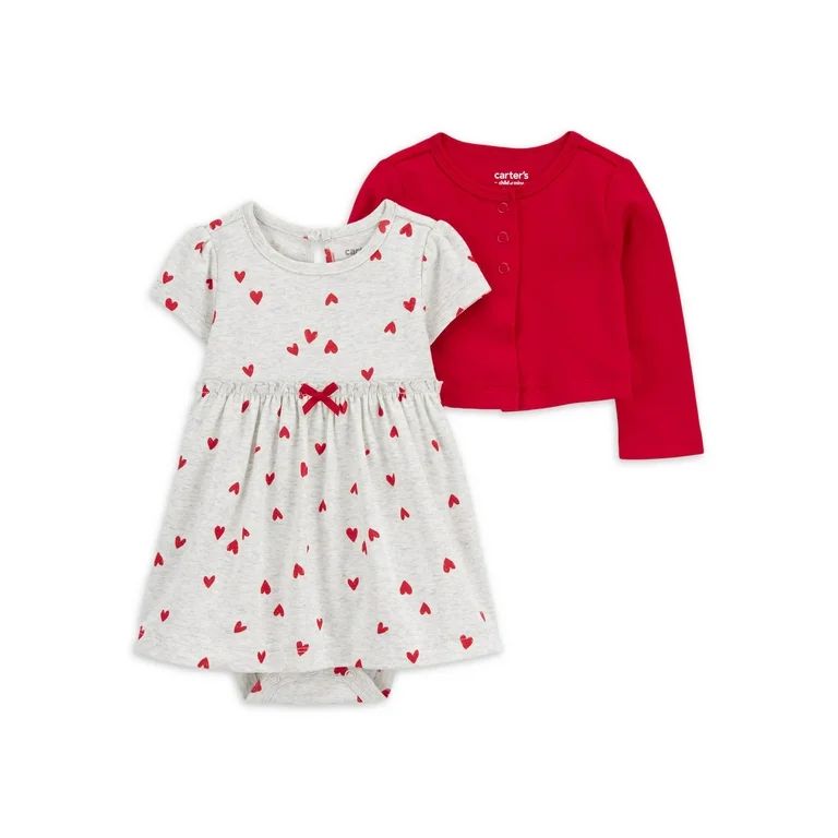 Carter's Child of Mine Baby Girl Valentine's Dress Set, 2-Piece, Sizes Preemie-6-9 Months - Walma... | Walmart (US)