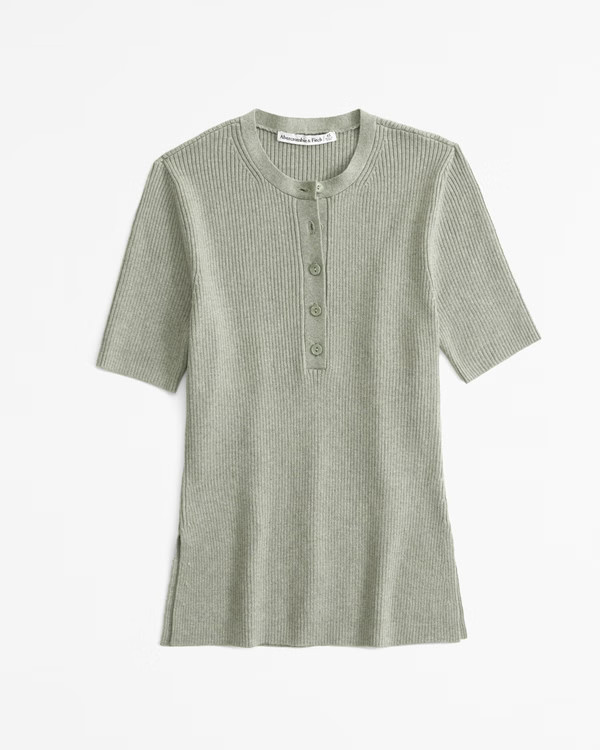 Slim Henley Sweater Tee | Abercrombie & Fitch (US)