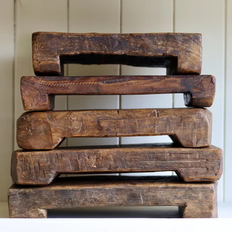 Rustic Rectangular Vintage Wooden Riser, Farmhouse Decor, Kitchen Stand, Plant Stand, Scandinavia... | Etsy (Global)