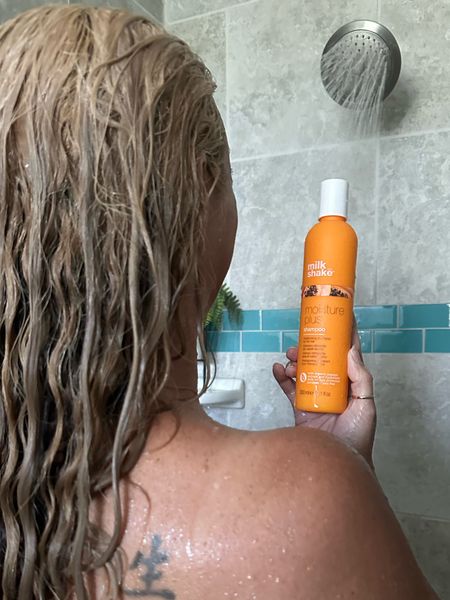 Milk shake moisture plus shampoo and conditioner smells so good and hydrated my hair so nicely love this for summer #milkshake #haircare #shampoo #conditioner #leavein #over40haie #curlcream #curlyhair #summerhaircare 

#LTKStyleTip #LTKOver40 #LTKBeauty