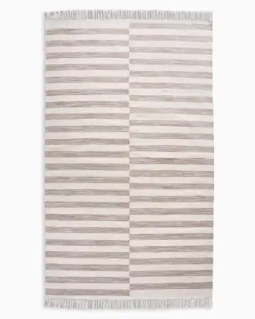 Modern Stripe Wool Kilim Rug | Quince