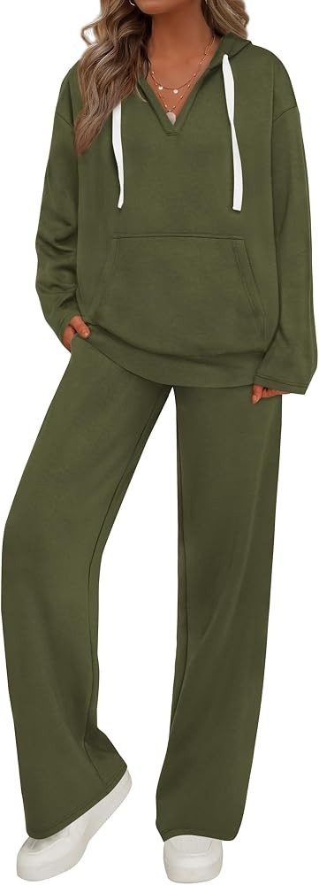 PRETTYGARDEN Two Piece Sets for Women loose Hoodie Sweatsuits | Amazon (US)