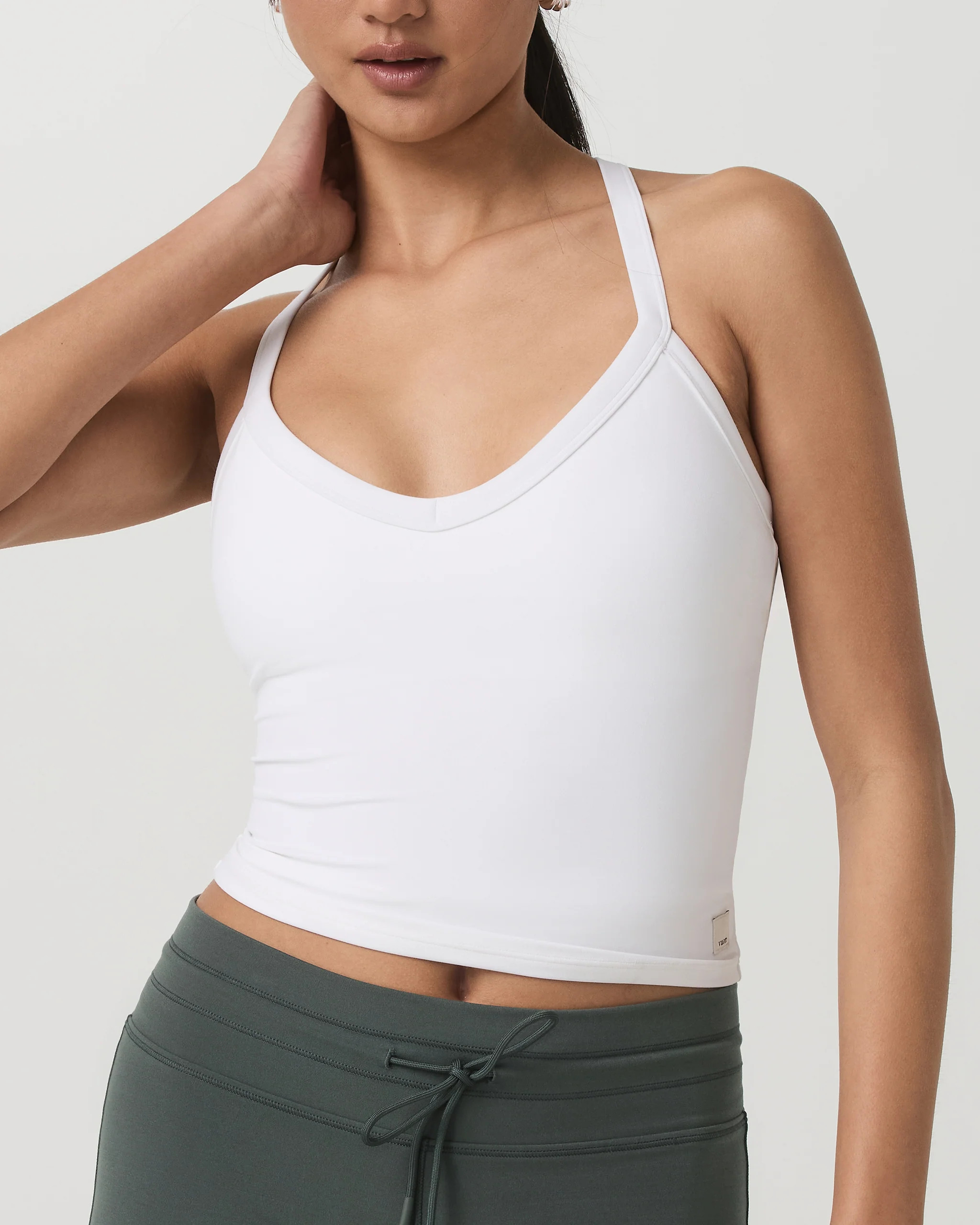 Vuori AllTheForm™ V Neck Tank | Women's White Fitness Tank Top | Vuori Clothing (US & Canada)