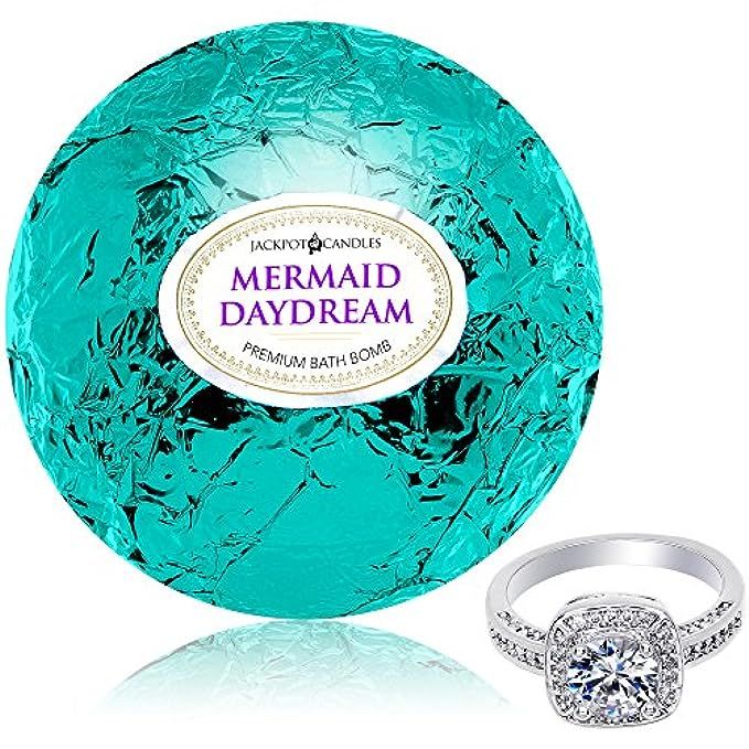 Bath Bomb with Ring Inside Mermaid Daydream Extra Large 10 oz. Made in USA (Surprise) | Amazon (US)