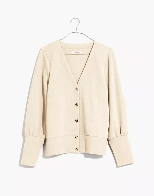 Ottoman Rib Cardigan Top | Madewell