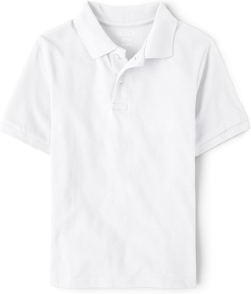 The Children's Place Boys' Uniform Short Sleeve Pique Polo | Amazon (US)