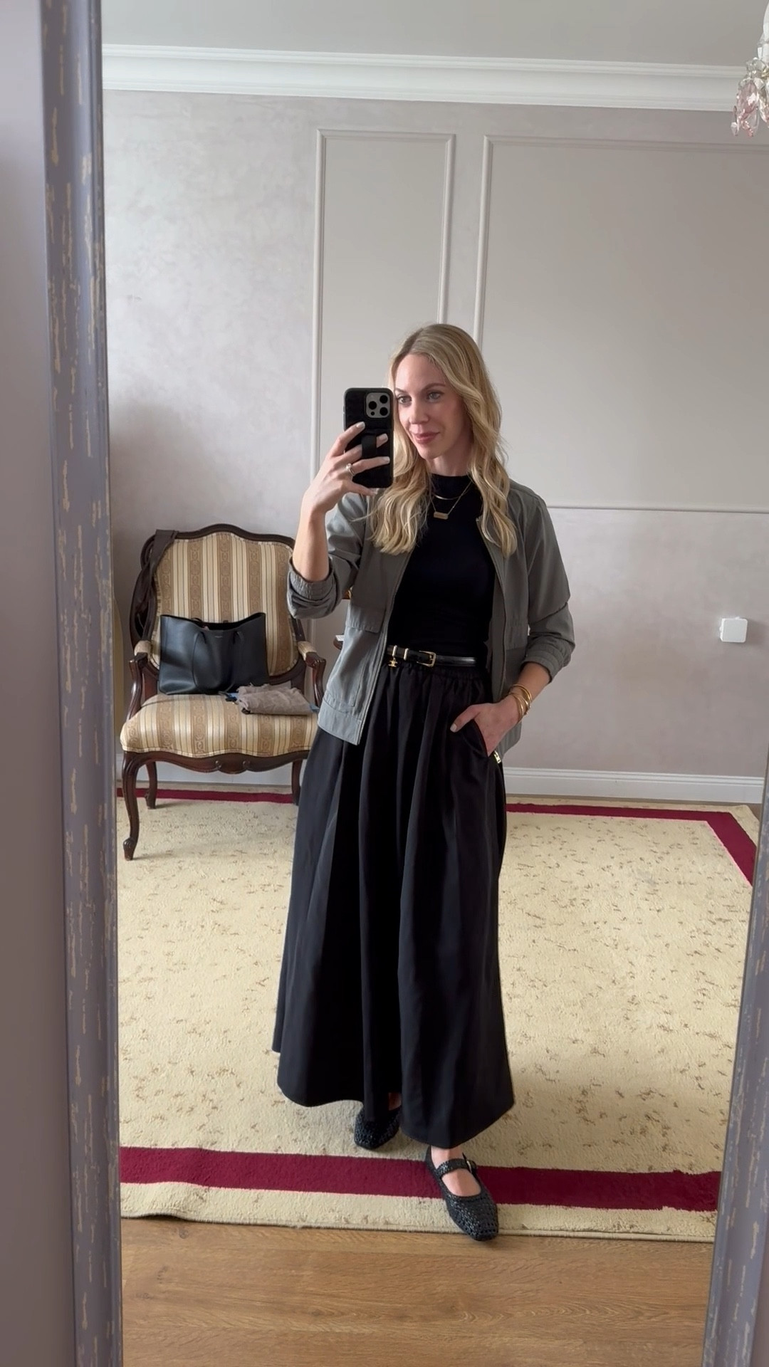 Work wear outfit, nylon midi skirt, leather Mary Janes, office style 

#LTKWorkwear #LTKFindsUnder100 #LTKOver40