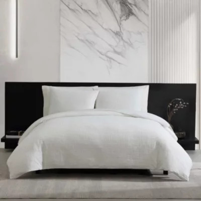 Vera Wang Bark Texture Cotton Comforter Set, White, King | Belk