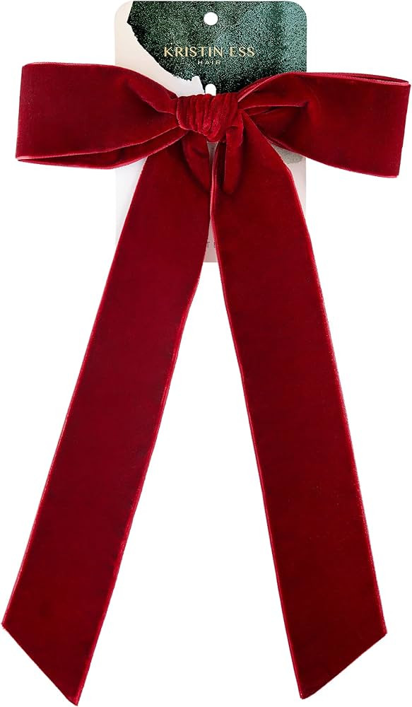 Kristin Ess The Bow Slide Hair Bow, Burgundy Color (1 ct.) | Amazon (US)
