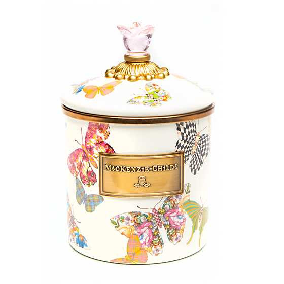 Butterfly Garden Small Canister - White | MacKenzie-Childs
