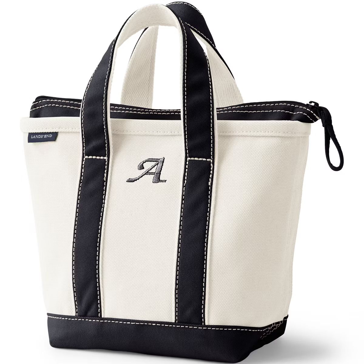 Lands' End Zip Top Canvas Tote Bag | Target