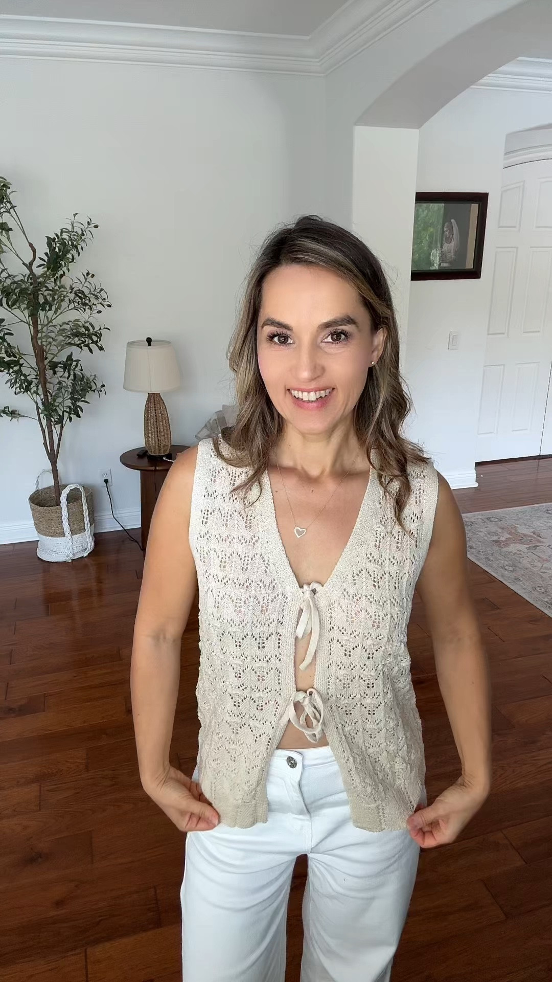 Neutral Summer Outfit Inspo 🤍

This chic neutral outfit is giving effortless coastal style with a modern minimalist vibe. The crochet tie-front knit top paired with crisp white pants and braided sandals creates the perfect casual summer look for brunch dates, vacations, beach towns, or everyday elevated basics. Lightweight textures and soft neutral tones make this outfit feel timeless, classy, and easy to recreate all season long. Perfect inspiration for anyone loving clean girl style, resort wear, and effortless fashion finds.

#SummerOutfit #NeutralStyle #CoastalStyle #MinimalStyle #CasualChic #SummerFashion #ResortWear #EffortlessStyle #AmazonFashion #VacationOutfit #NeutralOutfit #FashionInspo #ClassyStyle #EverydayStyle #CapsuleWardrobe #SummerLook #PinterestFashion #CuteOutfitIdeas #WhitePantsOutfit #BeachyStyle #ad #affiliate
