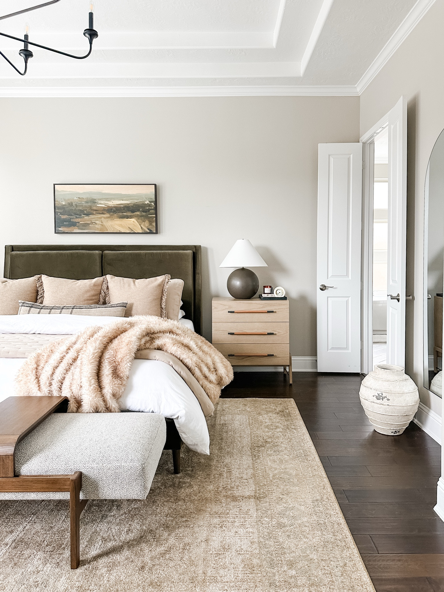 Primary bedroom views! I added new art and a faux fur throw blanket that’s perfect for the winter months. My throw pillows are a favorite and Sonia my duvet color 

#LTKHome #LTKStyleTip #LTKFindsUnder100