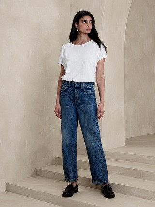 Slub Crew-Neck T-Shirt | Banana Republic (US)