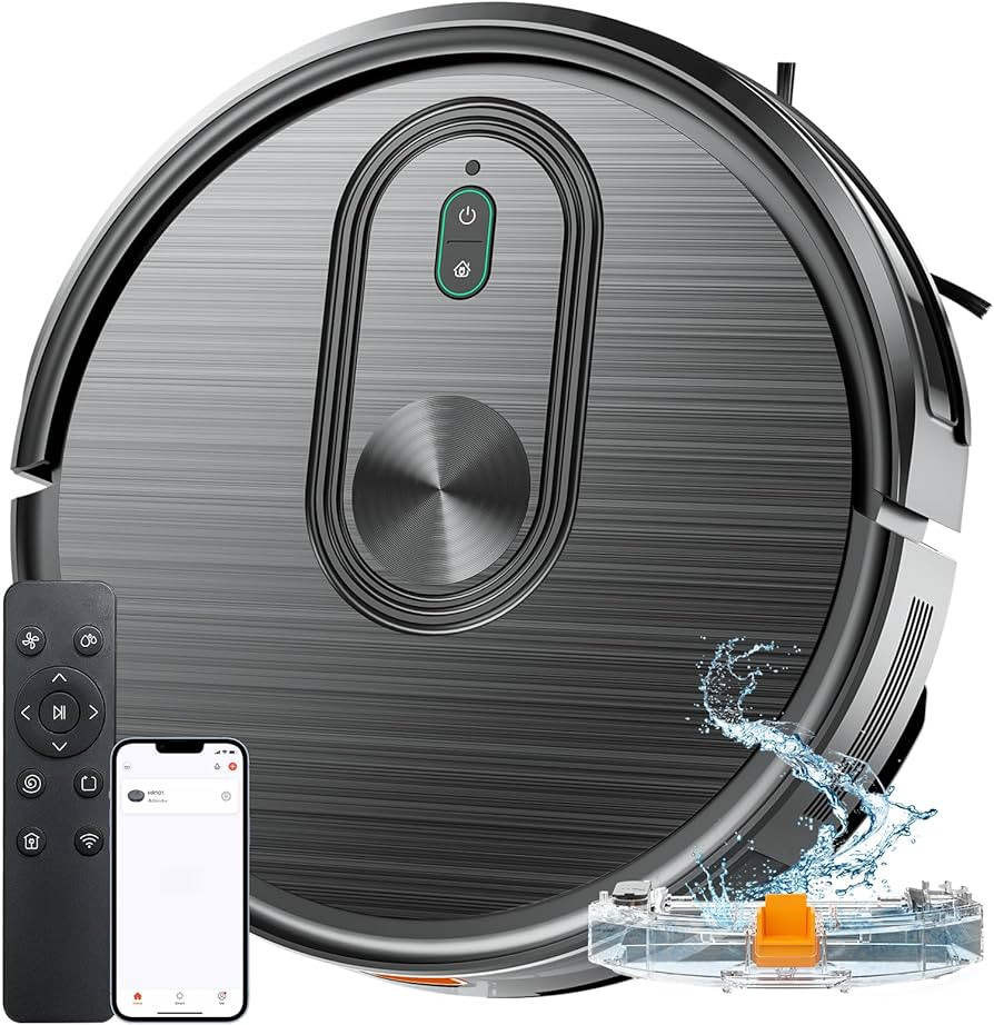 Robot Vacuum and Mop Combo, 2 in 1 Mopping Robotic Vacuum with Schedule, App/Bluetooth/Voice, Max... | Amazon (US)