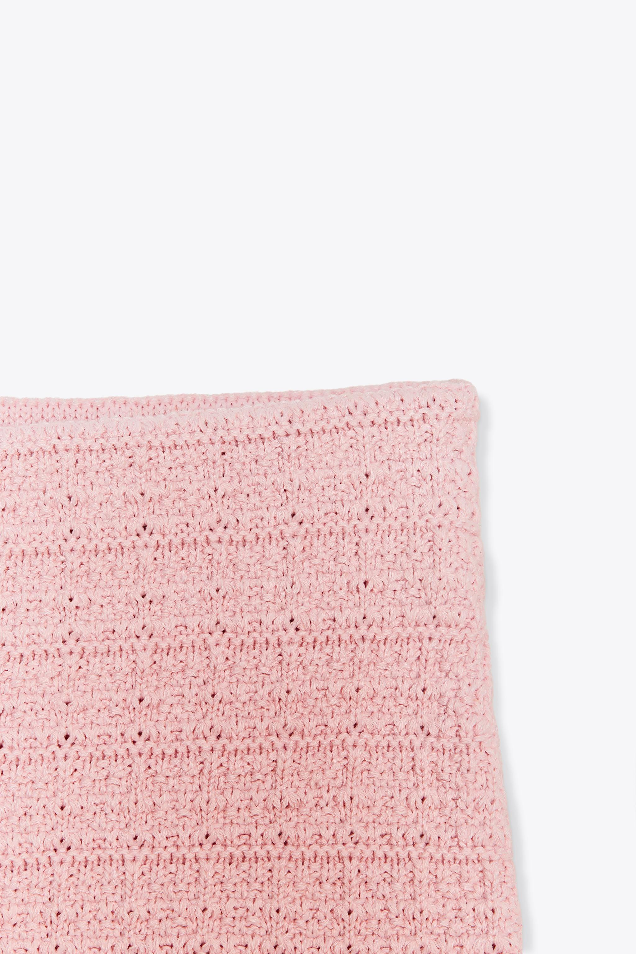 COMBINED KNIT SKIRT Pink Ecru | Zara US