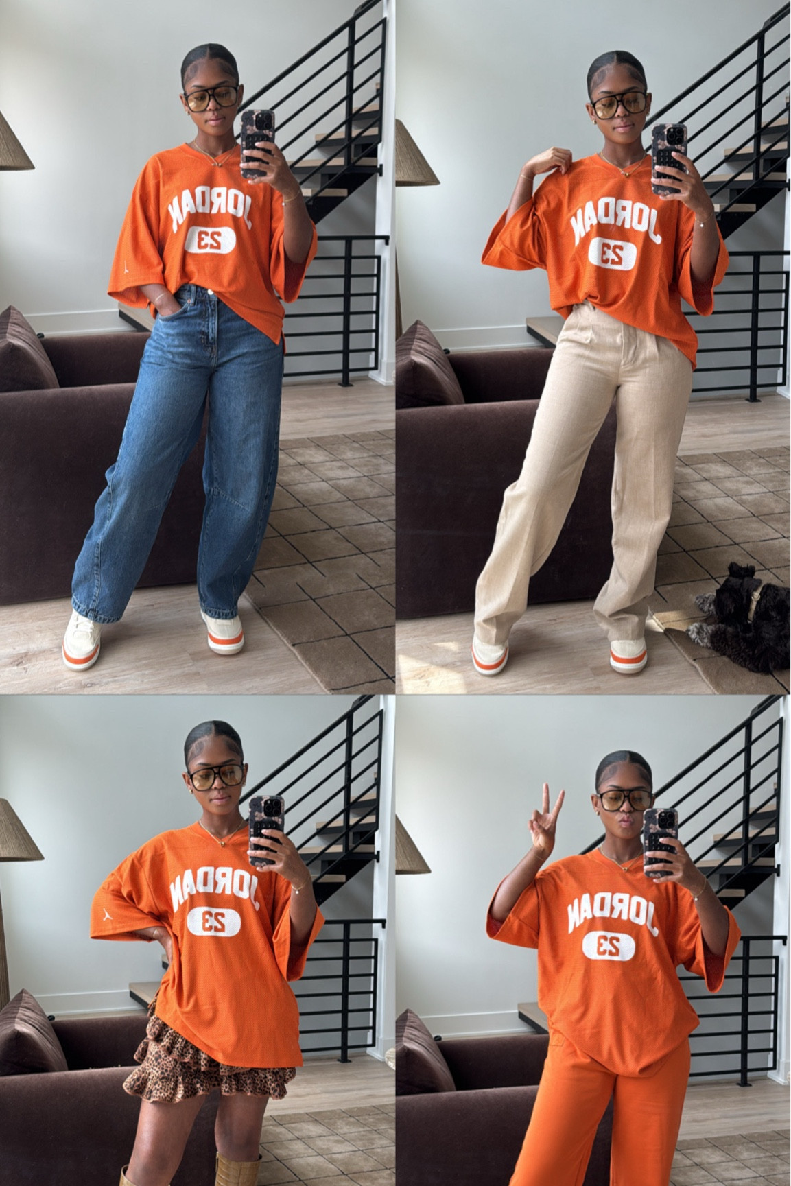 A Jordan Jersey styled 4 ways! ✨❤️ #fittingroom23 