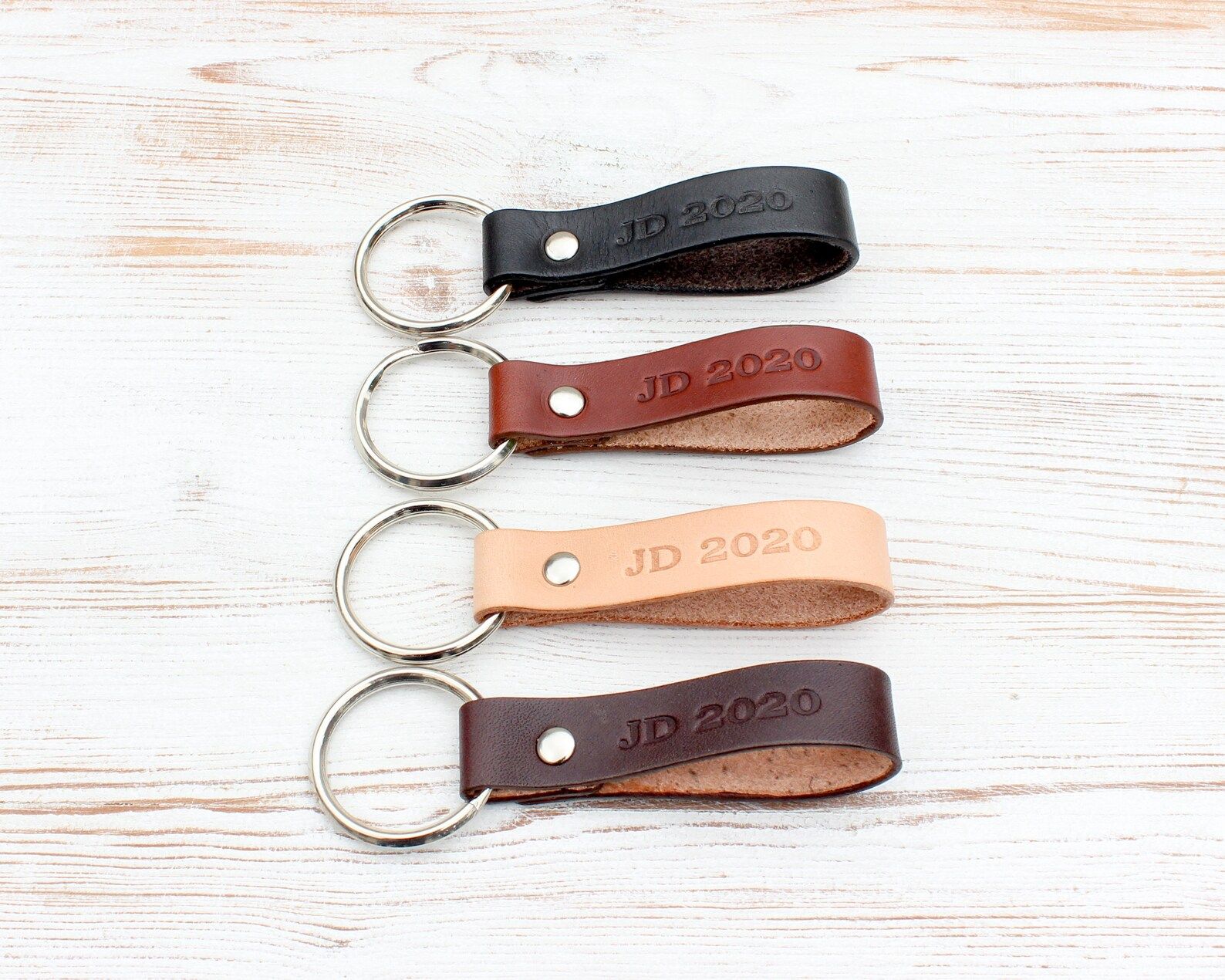 Graduation Gift for Him or Her, Personalized Keychain, Custom Leather Key Fob, Class of 2021, Hig... | Etsy (US)