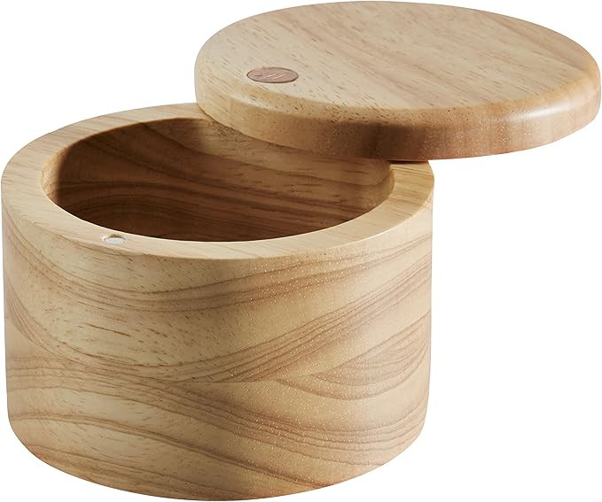 Ayesha Curry Pantryware Parawood Salt Cellar With Lid / Parawood Salt Box With Lid - 4 Inch, Brow... | Amazon (US)