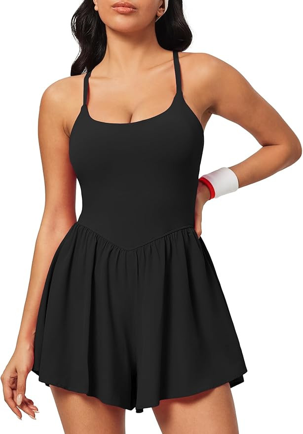 IUGA Rompers for Women 2025 Athletic Romper with Bra Soft Workout Jumpsuits for Women Tummy Contr... | Amazon (US)