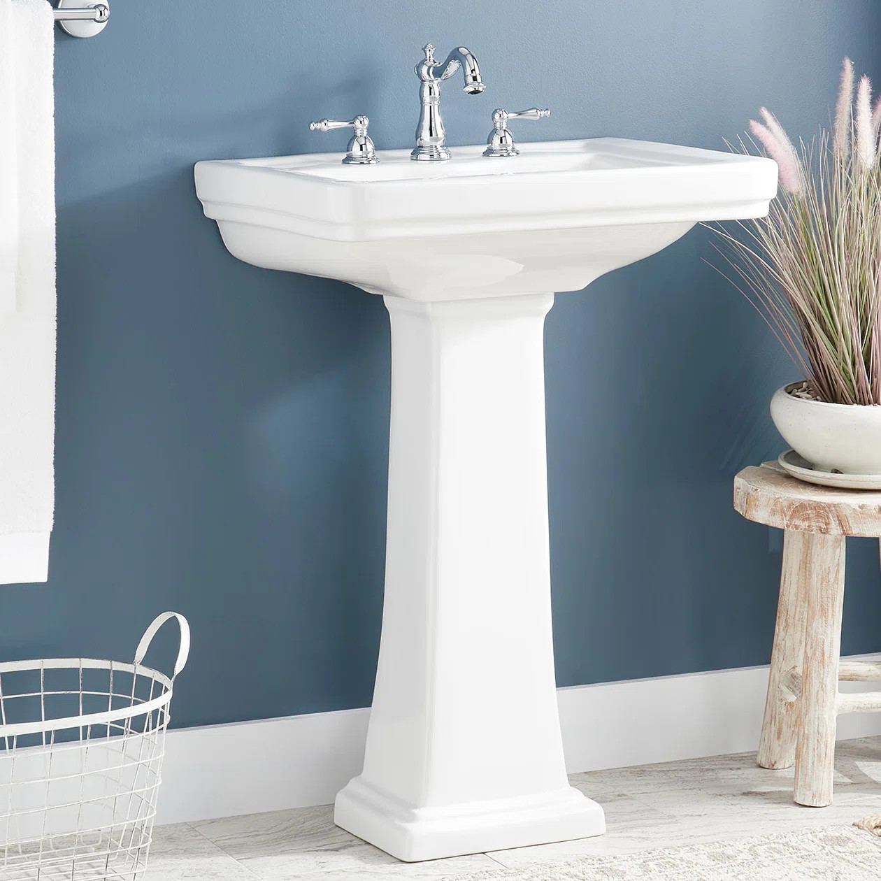 Signature Hardware Key West  Porcelain Pedestal Sink 447985 | Wayfair North America