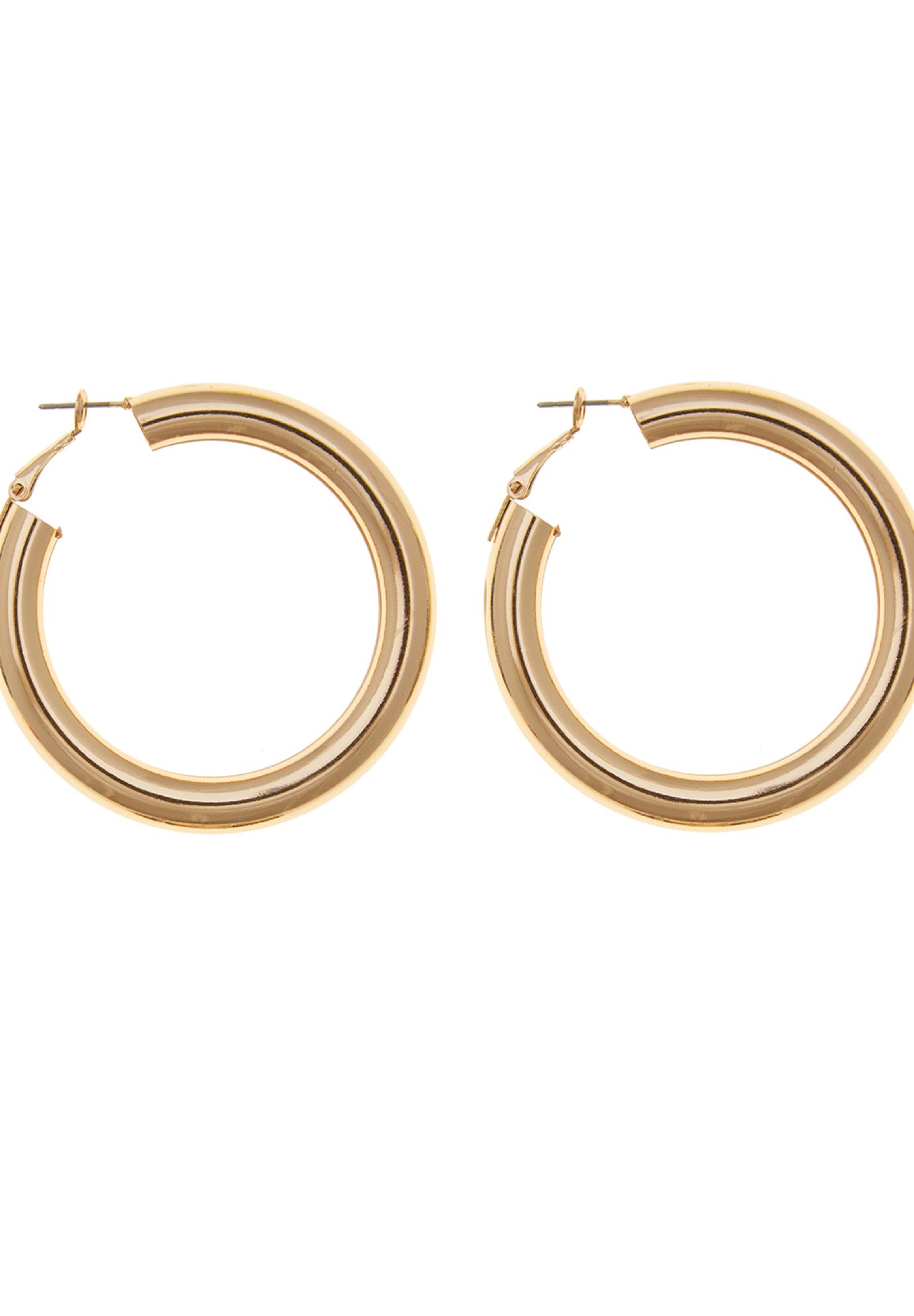 Oversized Rounded Hoop Earrings | Eloquii