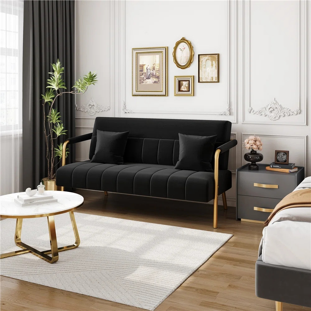 Willa Arlo™ Interiors Maddison 56.5'' Upholstered Sofa with Two Pillows & Reviews - Wayfair Can... | Wayfair North America