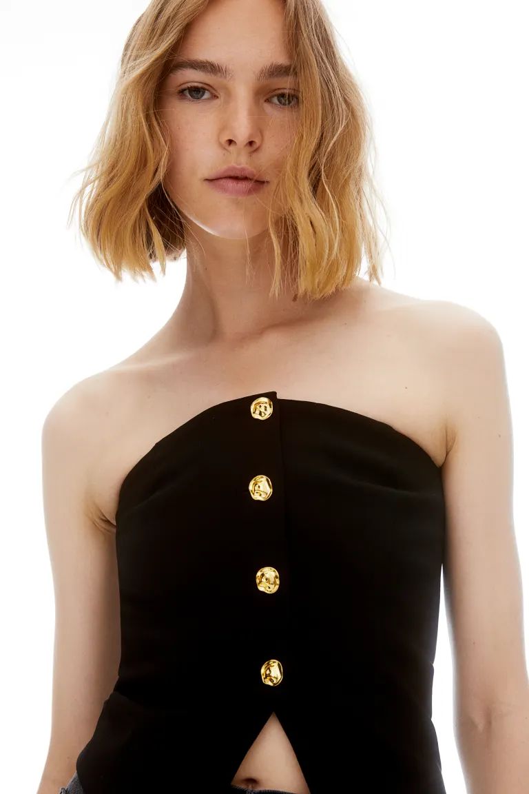 Corset-style Top with Buttons | H&M (US + CA)